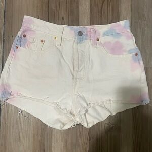 Levi's 501 Tie-Dye Watercolor Denim Jean Shorts /SIZE 29